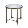 ACME Aditya Mirrored & Antique Brass End Table Model LV02736