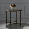 ACME Aditya Mirrored & Antique Brass End Table Model LV02736