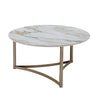 ACME Aziz Sintered Stone Top & Champagne Coffee Table Model LV02825