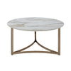 ACME Aziz Sintered Stone Top & Champagne Coffee Table Model LV02825