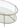 ACME Zaba Glass Top & Champagne Coffee Table Model LV02755