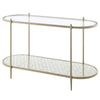 ACME Zaba Glass Top & Champagne Sofa Table Model LV02757