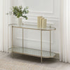 ACME Zaba Glass Top & Champagne Sofa Table Model LV02757