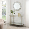 ACME Zaba Glass Top & Champagne Sofa Table Model LV02757