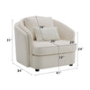 ACME Mariko Beige Linen Chair with Pillow Model LV02772