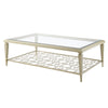 ACME Zaba Glass Top & Champagne Coffee Table Model LV02785