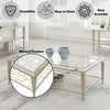 ACME Zaba Glass Top & Champagne Coffee Table Model LV02785