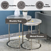 ACME Zaidee Natural Marble Top & Nickel Nesting Table Set Model LV02796