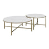 ACME Zaidee Natural Marble Top & Champagne Nesting Table Set Model LV02797