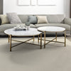 ACME Zaidee Natural Marble Top & Champagne Nesting Table Set Model LV02797