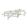 ACME Zaidee Natural Marble Top & Champagne Nesting Table Set Model LV02797