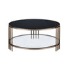 ACME Abisha Sintered Stone Top & Champagne Coffee Table Model LV02815