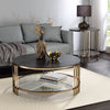 ACME Abisha Sintered Stone Top & Champagne Coffee Table Model LV02815