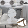 ACME Aziz Sintered Stone Top & Champagne End Table Model LV02826