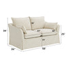 ACME Shane Beige Linen Loveseat with 2 Pillows Model LV02911