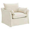 ACME Shane Beige Linen Chair with 2 Pillows Model LV02912