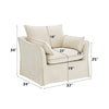 ACME Shane Beige Linen Chair with 2 Pillows Model LV02912
