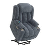 ACME Omarion Blue Chenille Power Recliner with Lift Heating & Massage Model LV02996