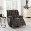 ACME Pacay Brown Chenille Power Recliner with Lift Heating & Massage Model LV02998