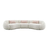 ACME Sahara Beige Boucle Sectional Sofa with 3 Pillows Model LV03010