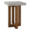 ACME Keven Faux Concrete Top & Walnut End Table Model LV03016