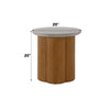 ACME Evelyn Faux Concrete Top & Walnut End Table Model LV03026