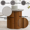 ACME Evelyn Faux Concrete Top & Walnut End Table Model LV03026