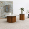 ACME Evelyn Faux Concrete Top & Walnut End Table Model LV03026