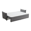 ACME Irina Gray Fabric Sofa with Sleeper Storage & 4 Pillows Model LV03100