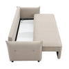 ACME Irina Beige Fabric Sofa with Sleeper Storage & 4 Pillows Model LV03110