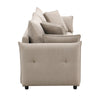 ACME Irina Beige Fabric Sofa with Sleeper Storage & 4 Pillows Model LV03110