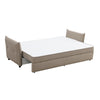 ACME Irina Beige Fabric Sofa with Sleeper Storage & 4 Pillows Model LV03110
