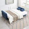 ACME Haran Blue Fabric Sofa with Sleeper Storage & 2 Pillows Model LV03120