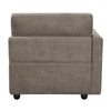 ACME Rylie Brown Linen Modular LF Chair with 3 Pillows Model LV03150