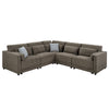 ACME Rylie Brown Linen Modular RF Chair with 2 Pillows Model LV03151