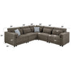 ACME Rylie Brown Linen Modular RF Chair with 2 Pillows Model LV03151