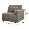 ACME Rylie Brown Linen Modular RF Chair with 2 Pillows Model LV03151