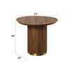 ACME Willene Ceramic Top & Dark Oak End Table Model LV03156