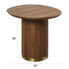 ACME Willene Ceramic Top & Dark Oak End Table Model LV03156