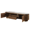 ACME Willene Ceramic Top & Dark Oak TV Stand with Ceramic Top Model LV03158