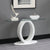 ACME Larry Glass Top White High Gloss Sofa Table Model LV03187