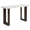 ACME Edwyn Natural Marble Top & Espresso Sofa Table with Natural Marble Top Model LV03207