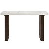 ACME Edwyn Natural Marble Top & Espresso Sofa Table with Natural Marble Top Model LV03207
