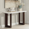 ACME Edwyn Natural Marble Top & Espresso Sofa Table with Natural Marble Top Model LV03207