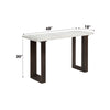 ACME Edwyn Natural Marble Top & Espresso Sofa Table with Natural Marble Top Model LV03207