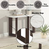 ACME Edwyn Natural Marble Top & Espresso Sofa Table with Natural Marble Top Model LV03207