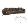 ACME Bash Macca Anthology Boucle Sofa with 7 Pillows Model LV03250