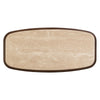 ACME Kasha Travertine Top & Walnut Coffee Table Model LV03325