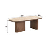 ACME Kasha Travertine Top & Walnut Coffee Table Model LV03325