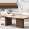 ACME Kasha Travertine Top & Walnut Coffee Table Model LV03325